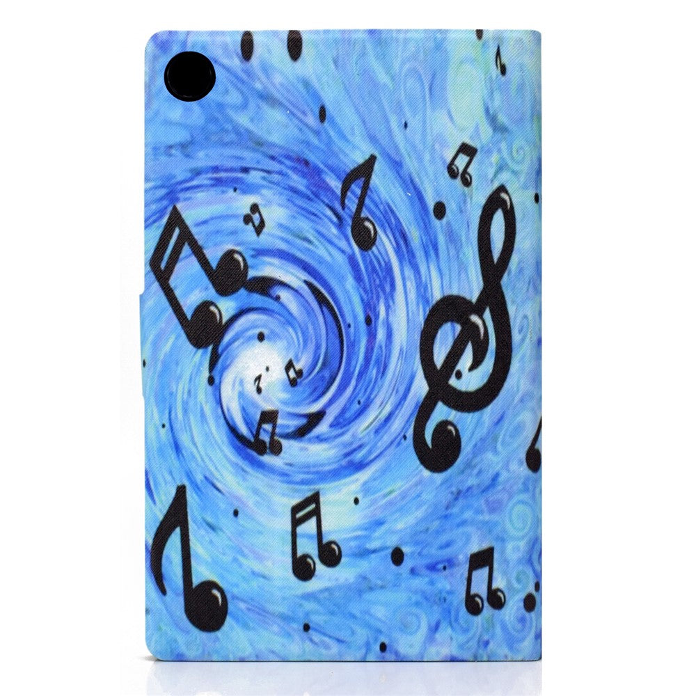 Pattern Printing Leather Stand Tablet Shell for Lenovo Tab M10 Plus TB-X606F - Music Symbol