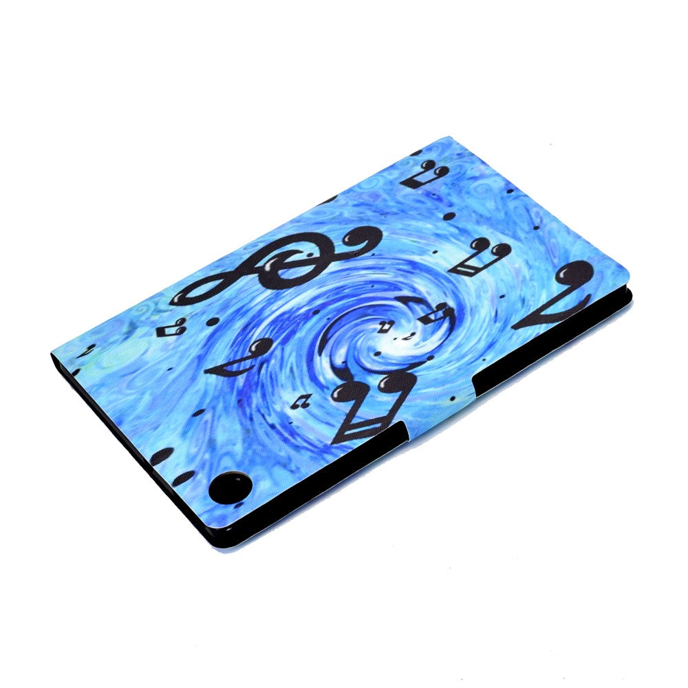 Pattern Printing Leather Stand Tablet Shell for Lenovo Tab M10 Plus TB-X606F - Music Symbol