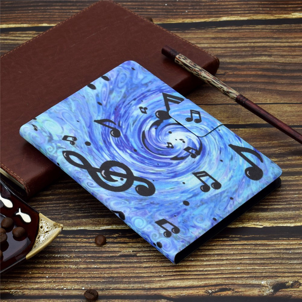 Pattern Printing Leather Stand Tablet Shell for Lenovo Tab M10 Plus TB-X606F - Music Symbol