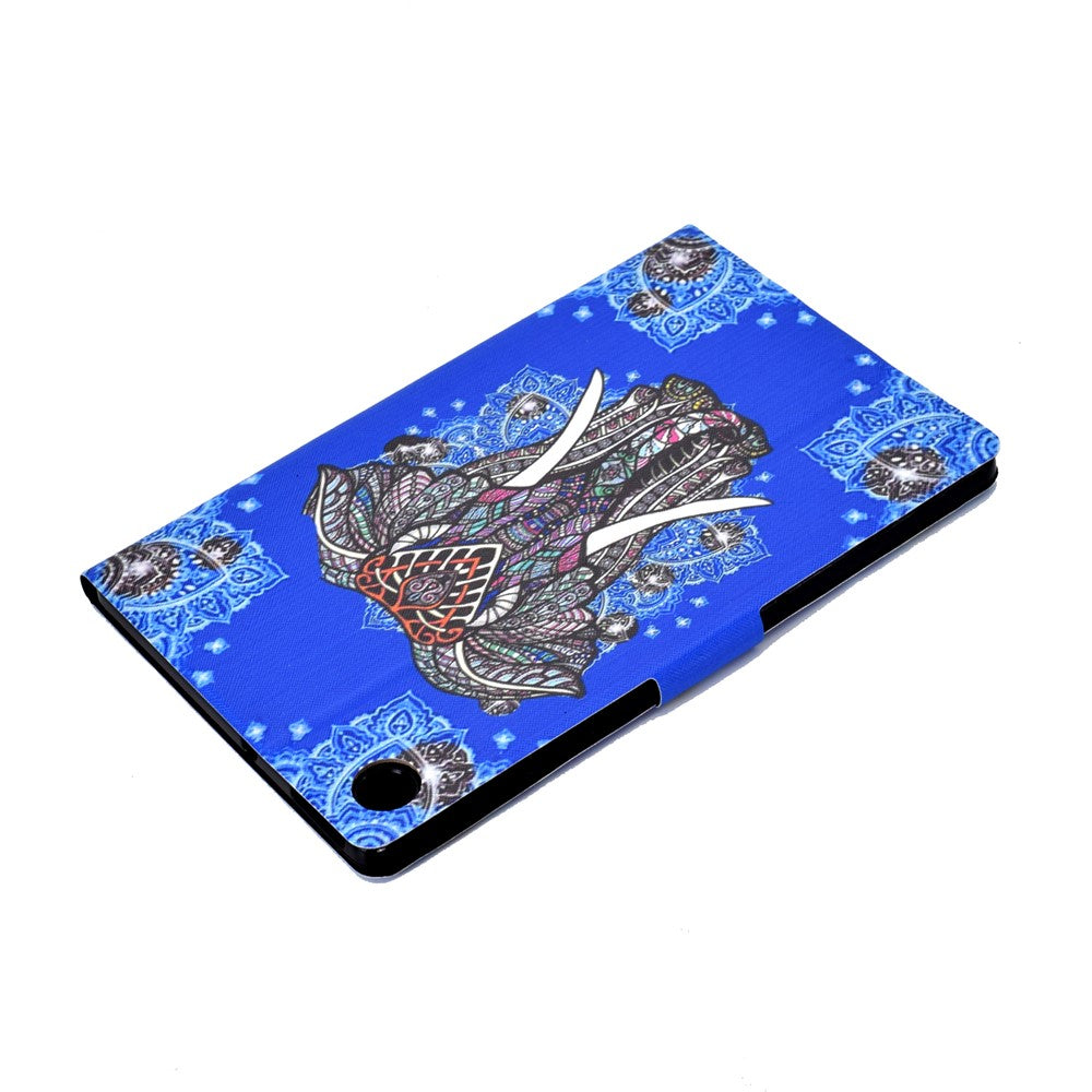 Pattern Printing Leather Stand Tablet Shell for Lenovo Tab M10 Plus TB-X606F - Elephant