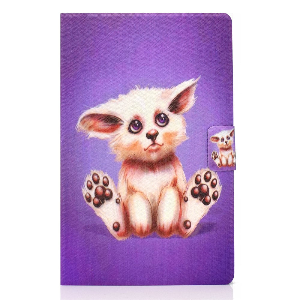 Pattern Printing Leather Stand Tablet Shell for Lenovo Tab M10 Plus TB-X606F - Abyssinian Cat