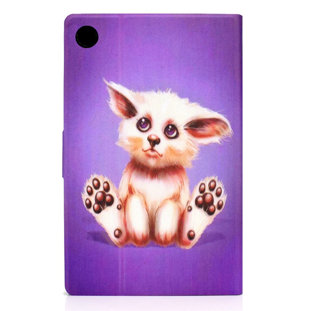 Pattern Printing Leather Stand Tablet Shell for Lenovo Tab M10 Plus TB-X606F - Abyssinian Cat