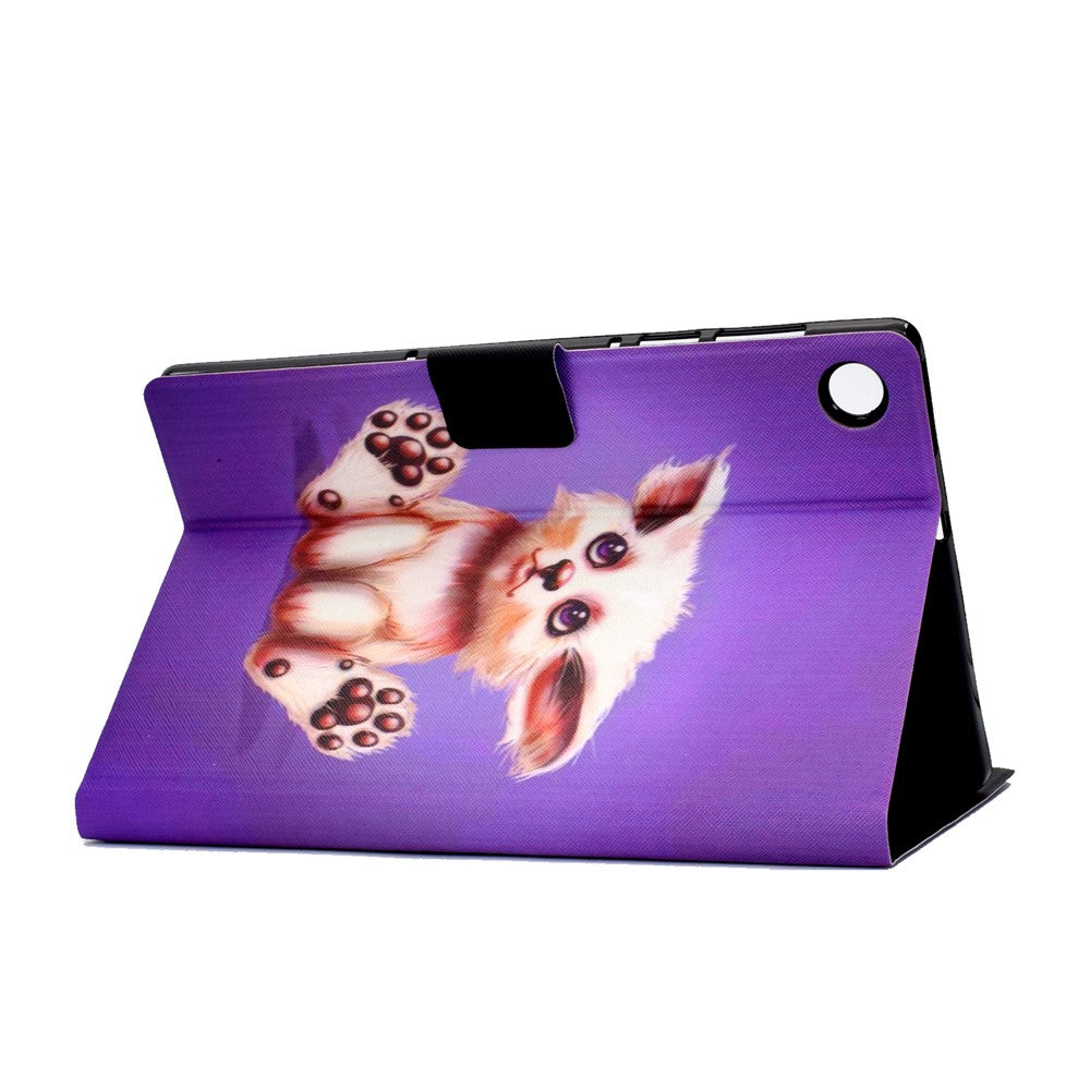 Pattern Printing Leather Stand Tablet Shell for Lenovo Tab M10 Plus TB-X606F - Abyssinian Cat