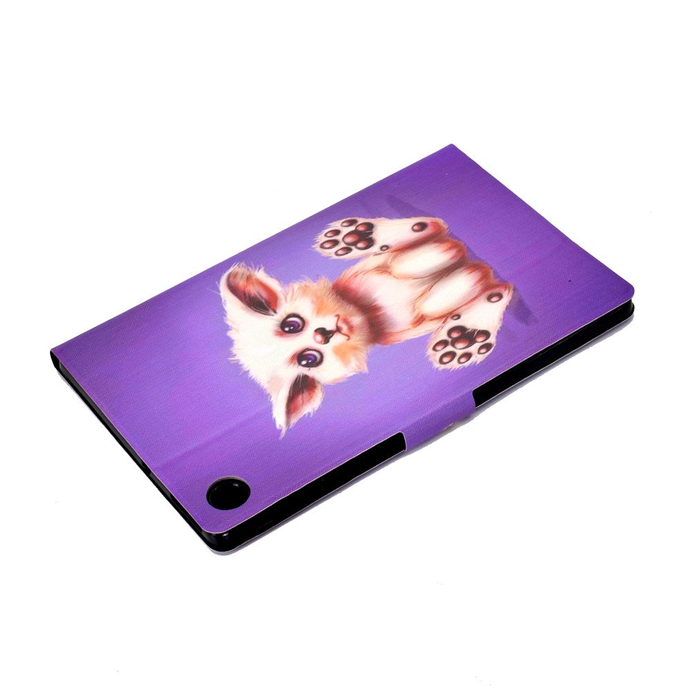 Pattern Printing Leather Stand Tablet Shell for Lenovo Tab M10 Plus TB-X606F - Abyssinian Cat