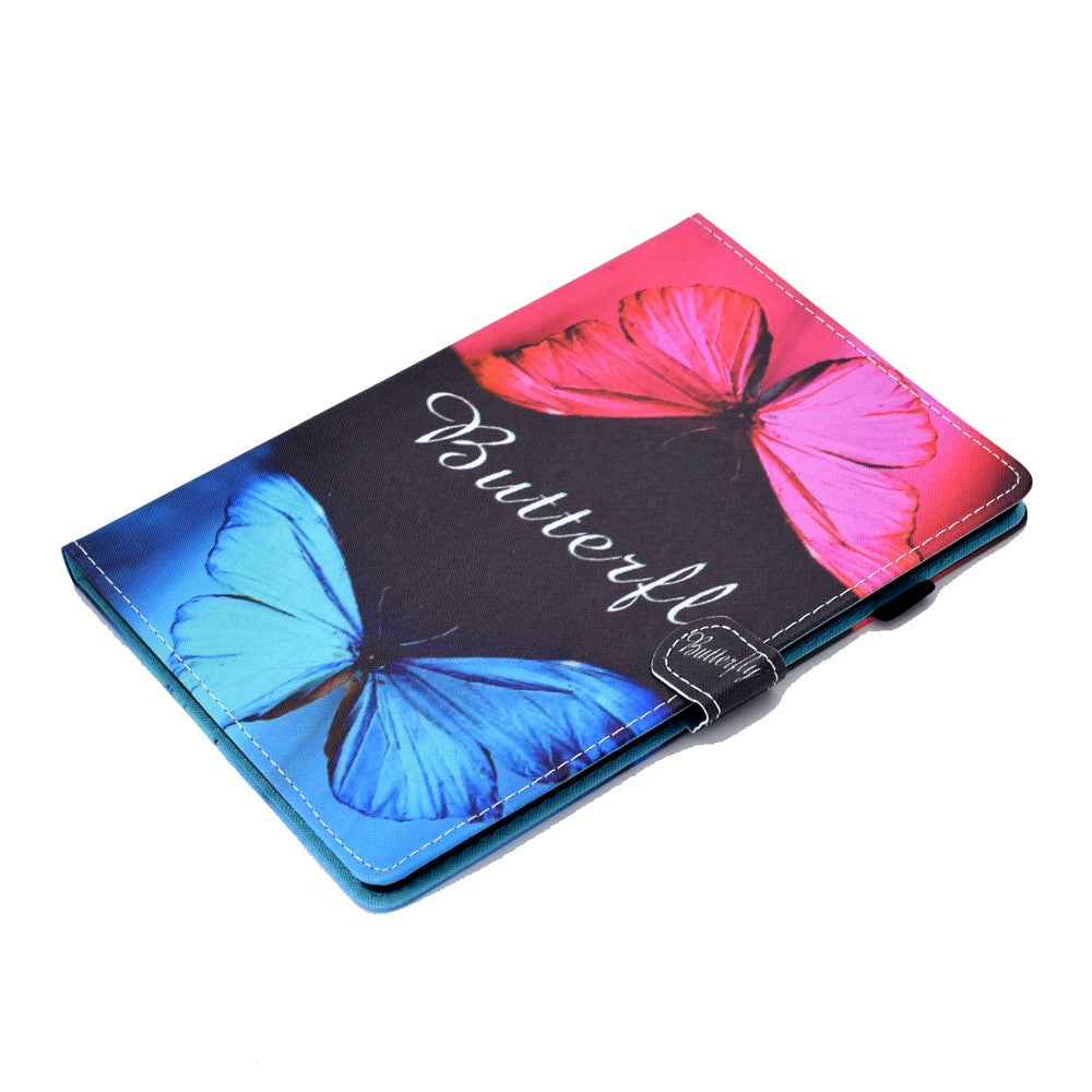 Pattern Printing Leather Card Holder Tablet Case for Lenovo Tab M10 TB-X605F - Butterfly