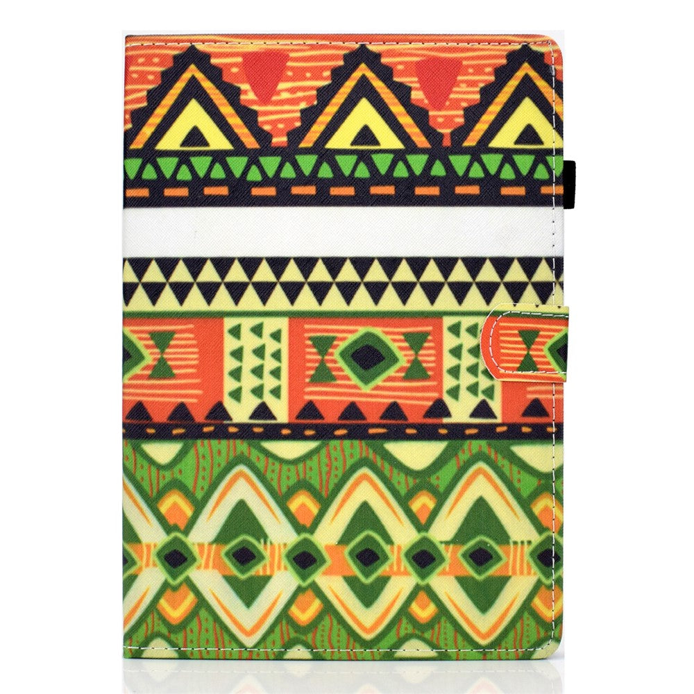 Pattern Printing Leather Card Holder Tablet Case for Lenovo Tab M10 TB-X605F - Geometric Patterns
