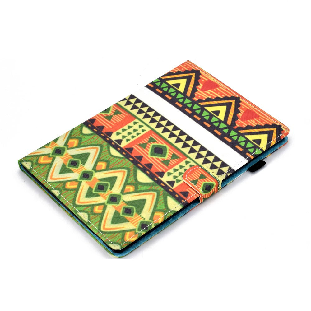 Pattern Printing Leather Card Holder Tablet Case for Lenovo Tab M10 TB-X605F - Geometric Patterns