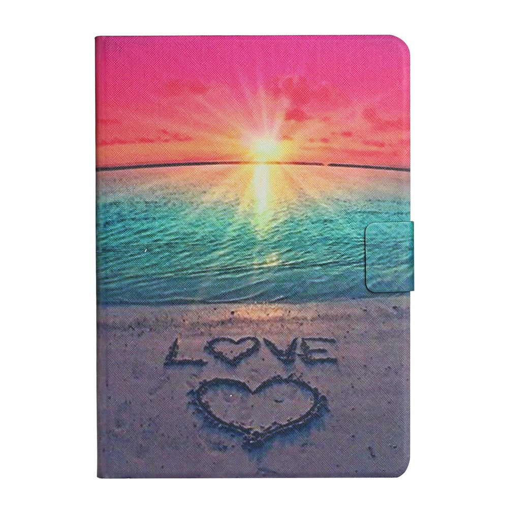 Pattern Printing Card Slots Stand Leather Cover for Lenovo Tab M10 Plus TB-X606F - Seaside Love