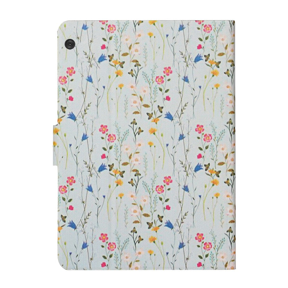 Flower Pattern Printing Tablet Cover for Lenovo Tab M10 TB-X605F - Red Flower