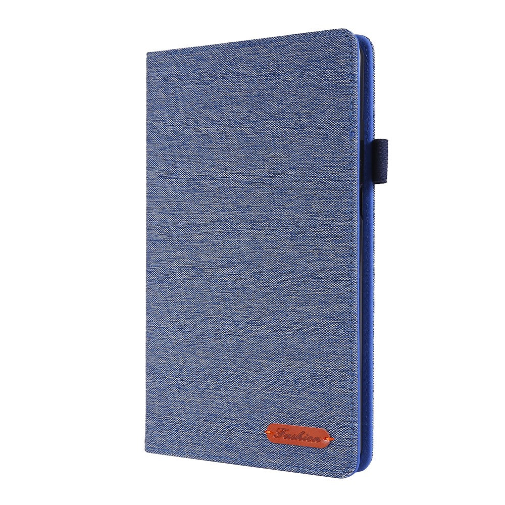 Cloth Texture Card Slots Stand Leather Cover for Lenovo Tab M8/Tab M8 (2nd Gen) - Blue