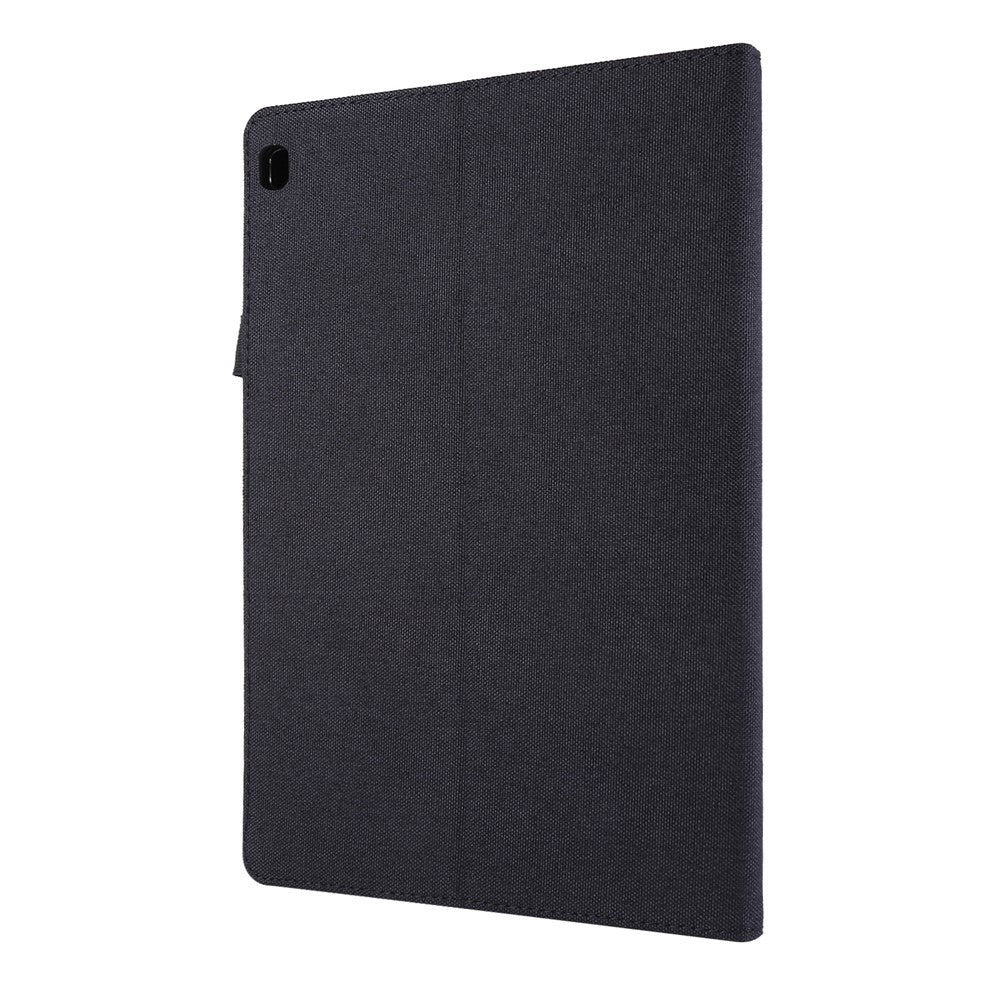 Cloth Texture Card Slots Leather Protective Case for Lenovo Tab M10 TB-X605F - Black