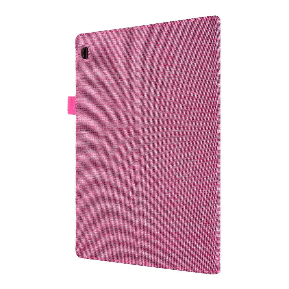 Cloth Texture Card Slots Leather Protective Case for Lenovo Tab M10 TB-X605F - Rose