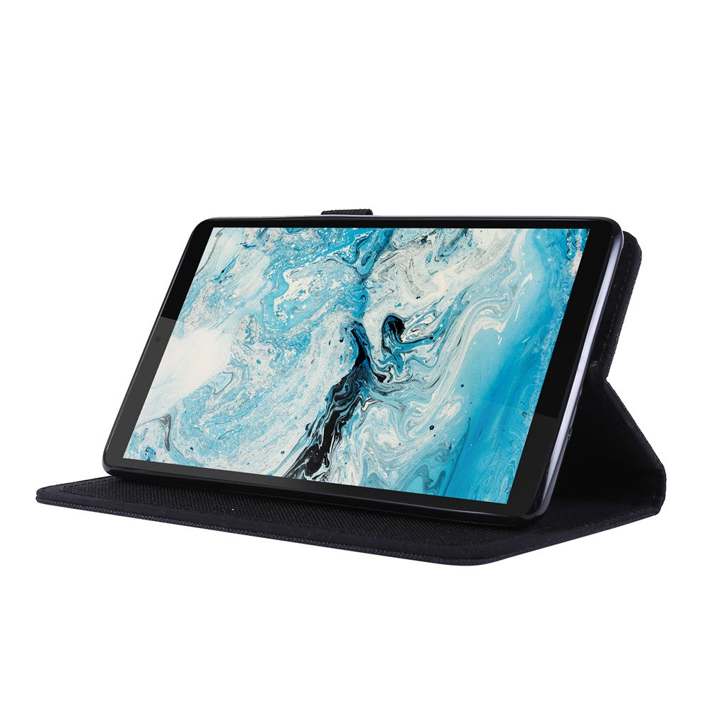 Cloth Texture Card Slots Stand Leather Protective Cover for  Lenovo Tab M7 (2nd Gen) TB-7305F / (3rd Gen) - Black