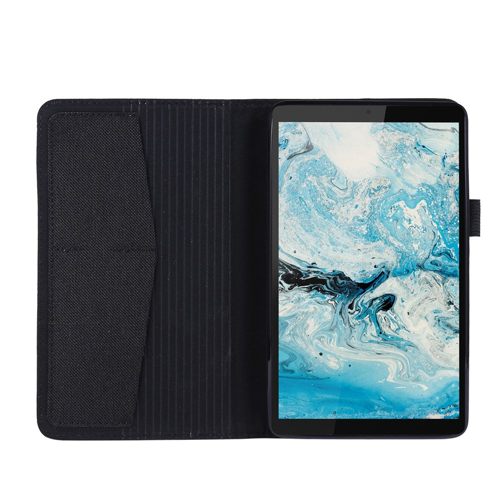 Cloth Texture Card Slots Stand Leather Protective Cover for  Lenovo Tab M7 (2nd Gen) TB-7305F / (3rd Gen) - Black