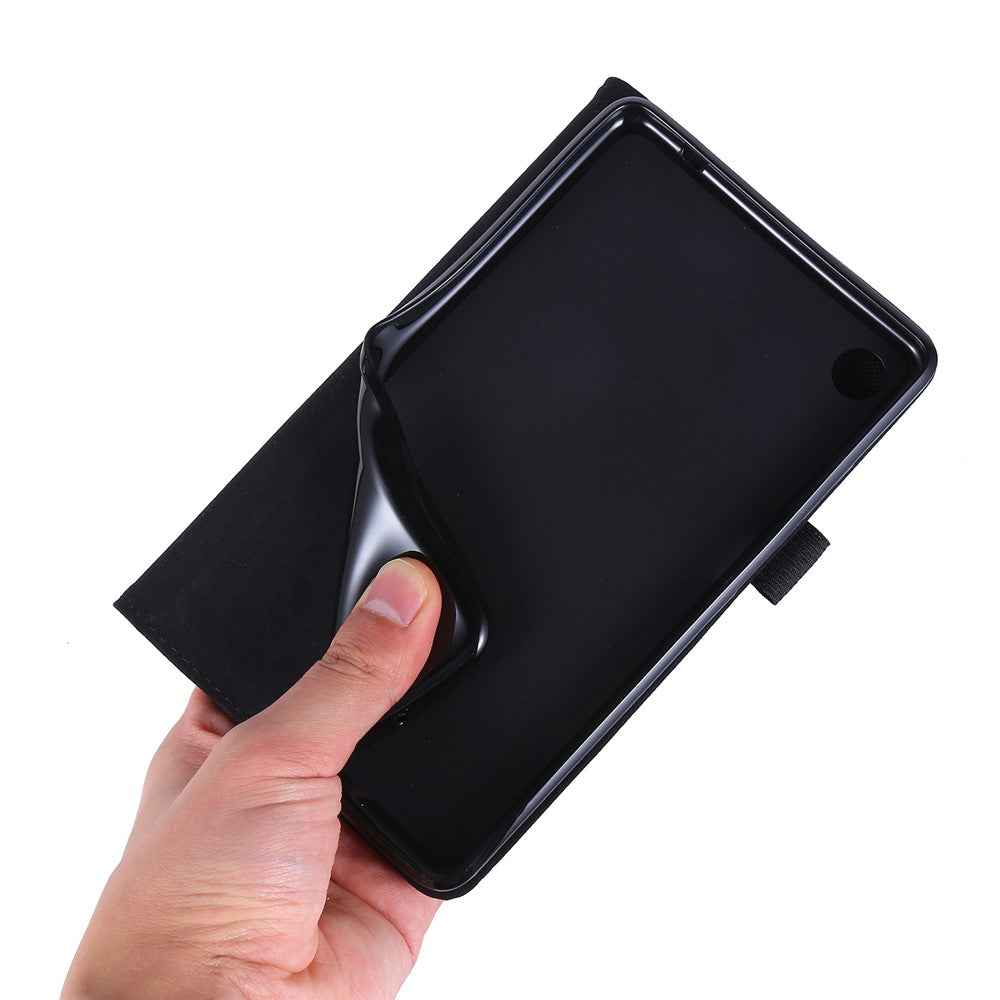 Cloth Texture Card Slots Stand Leather Protective Cover for  Lenovo Tab M7 (2nd Gen) TB-7305F / (3rd Gen) - Black