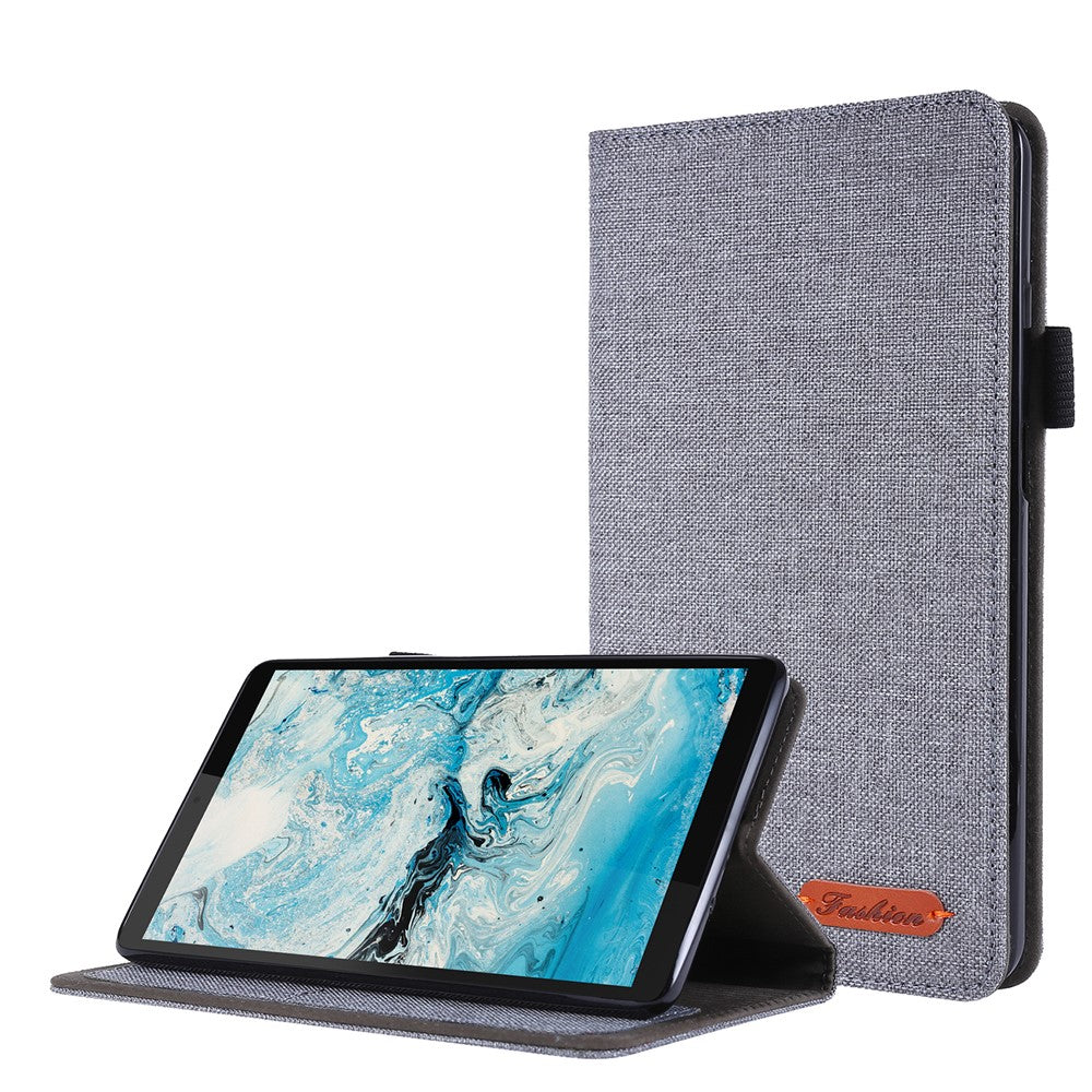 Cloth Texture Card Slots Stand Leather Protective Cover for  Lenovo Tab M7 (2nd Gen) TB-7305F / (3rd Gen) - Grey