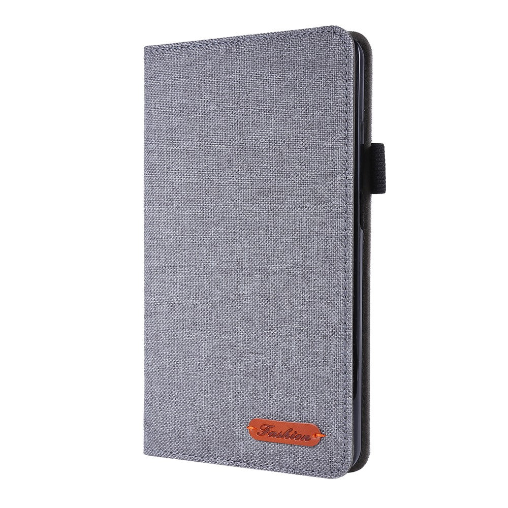 Cloth Texture Card Slots Stand Leather Protective Cover for  Lenovo Tab M7 (2nd Gen) TB-7305F / (3rd Gen) - Grey
