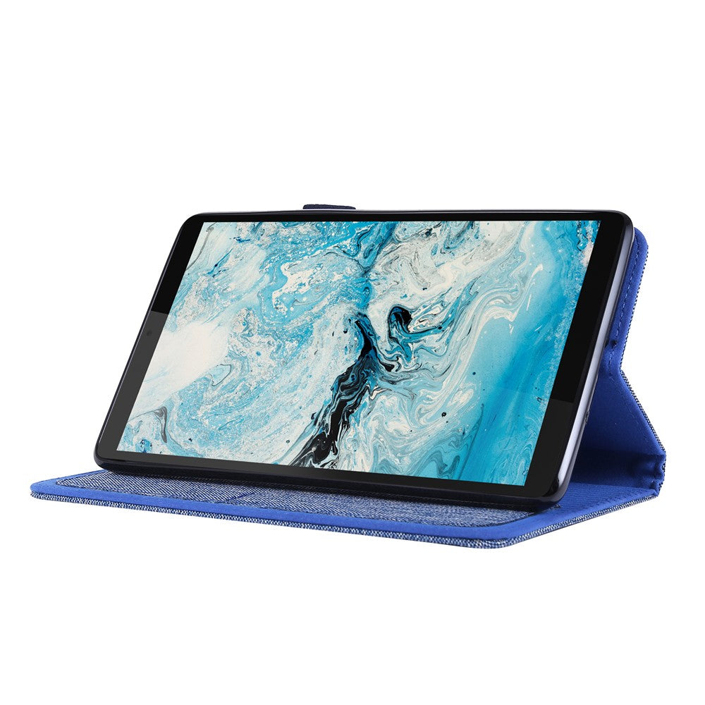 Cloth Texture Card Slots Stand Leather Protective Cover for  Lenovo Tab M7 (2nd Gen) TB-7305F / (3rd Gen) - Blue