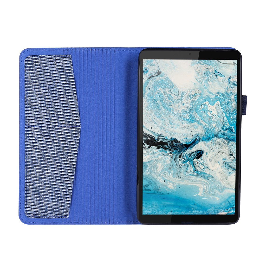 Cloth Texture Card Slots Stand Leather Protective Cover for  Lenovo Tab M7 (2nd Gen) TB-7305F / (3rd Gen) - Blue
