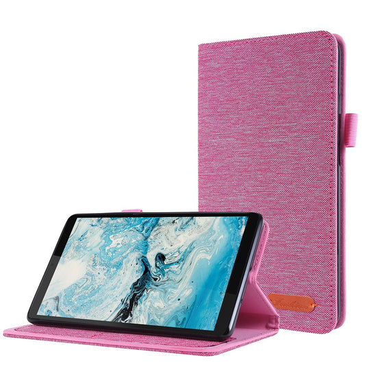 Cloth Texture Card Slots Stand Leather Protective Cover for  Lenovo Tab M7 (2nd Gen) TB-7305F / (3rd Gen) - Pink