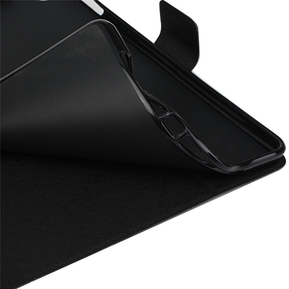 PU Leather Stand Case Shell for Lenovo Tab M10 X605F/X505F - Black
