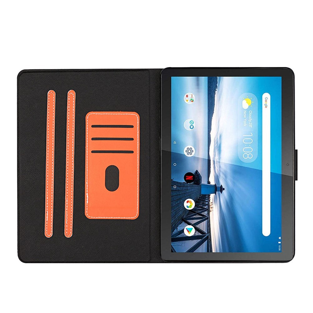 PU Leather Stand Case Shell for Lenovo Tab M10 X605F/X505F - Orange