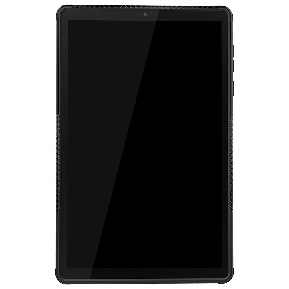 Cool Tyre Pattern PC + TPU Tablet Back Case with Kickstand for Lenovo Tab M10 Plus TB-X606F / Tab K10 - Black