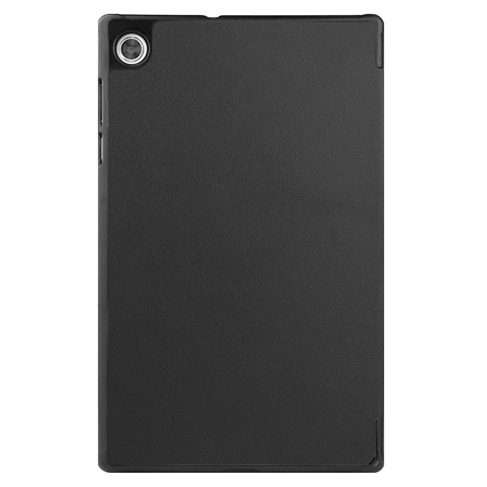 Tri-fold Leather Stand Tablet Case Narrow Bezel Multi-Color Tablet Cover for Lenovo Tab M10 HD Gen 2 TB-X306F/TB-X306X - Black
