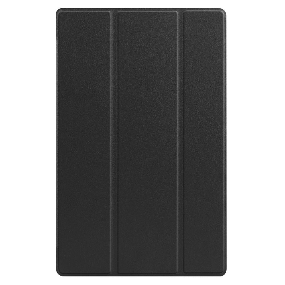 Tri-fold Leather Stand Tablet Case Narrow Bezel Multi-Color Tablet Cover for Lenovo Tab M10 HD Gen 2 TB-X306F/TB-X306X - Black