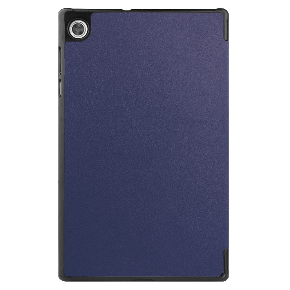 Tri-fold Leather Stand Tablet Case Narrow Bezel Multi-Color Tablet Cover for Lenovo Tab M10 HD Gen 2 TB-X306F/TB-X306X - Blue