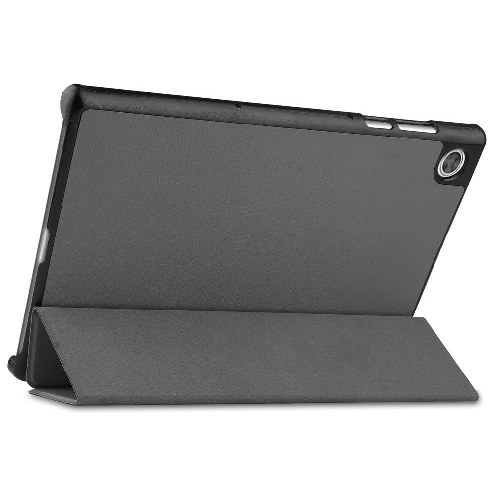 Tri-fold Leather Stand Tablet Case Narrow Bezel Multi-Color Tablet Cover for Lenovo Tab M10 HD Gen 2 TB-X306F/TB-X306X - Grey