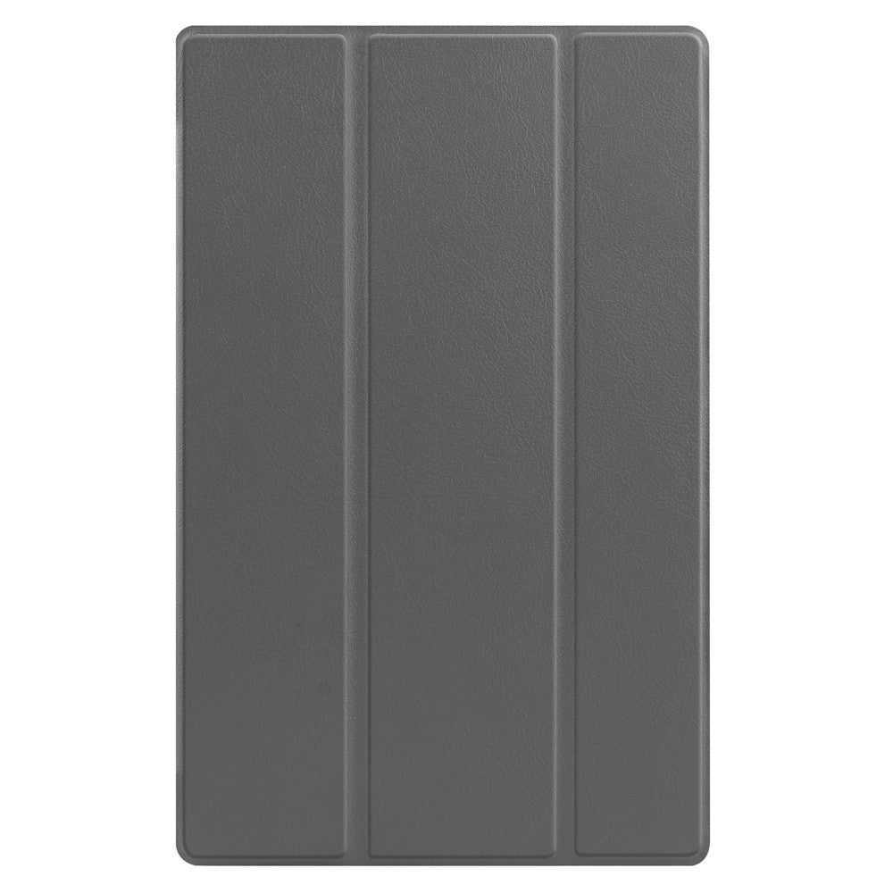 Tri-fold Leather Stand Tablet Case Narrow Bezel Multi-Color Tablet Cover for Lenovo Tab M10 HD Gen 2 TB-X306F/TB-X306X - Grey