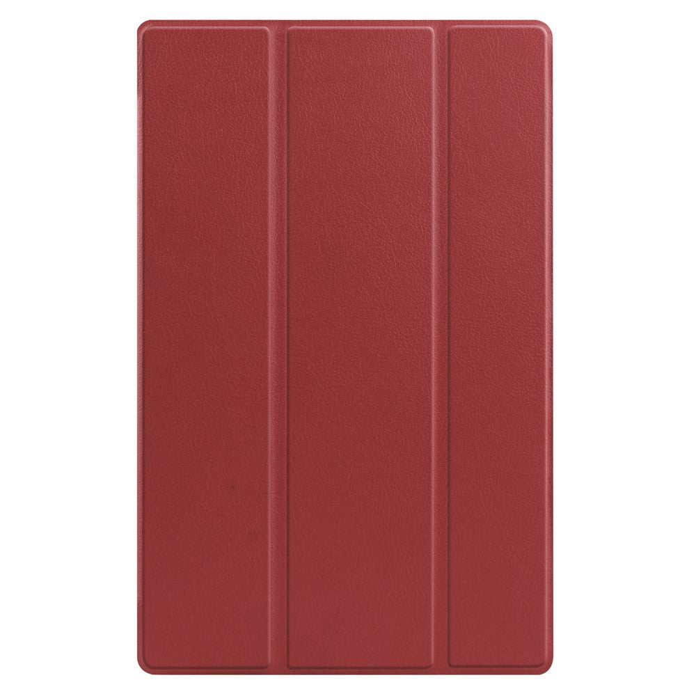 Tri-fold Leather Stand Tablet Case Narrow Bezel Multi-Color Tablet Cover for Lenovo Tab M10 HD Gen 2 TB-X306F/TB-X306X - Brown