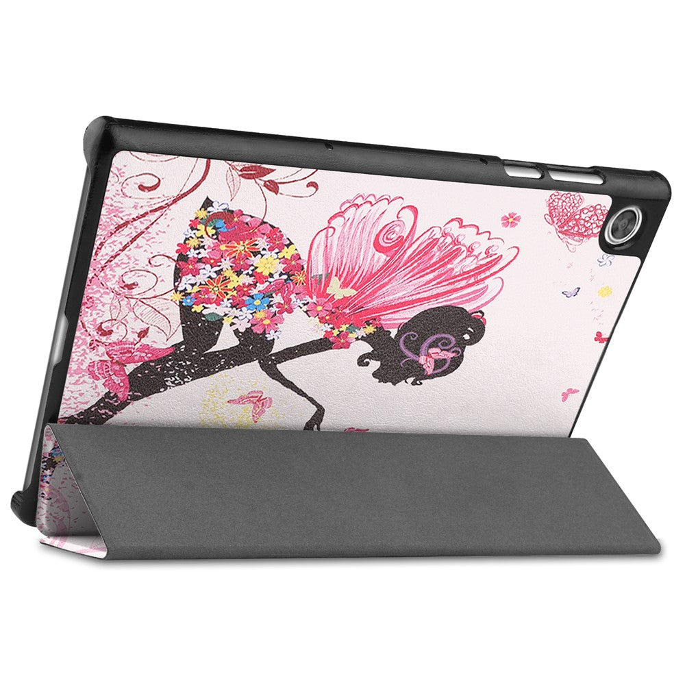 Dustproof Pattern Printing PU Leather Tri-fold Stand Tablet Case for Lenovo Tab M10 HD Gen 2 TB-X306F / TB-X306X - Beauty