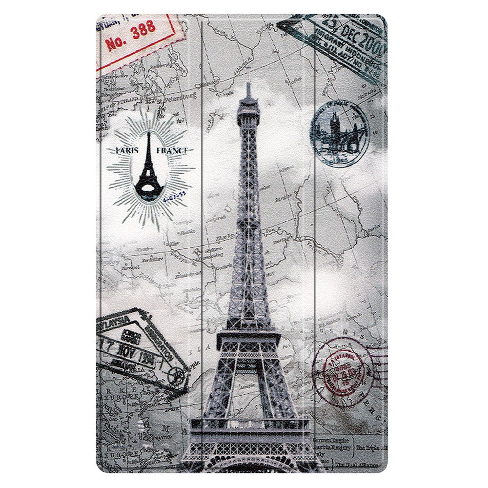 Dustproof Pattern Printing PU Leather Tri-fold Stand Tablet Case for Lenovo Tab M10 HD Gen 2 TB-X306F / TB-X306X - Tower