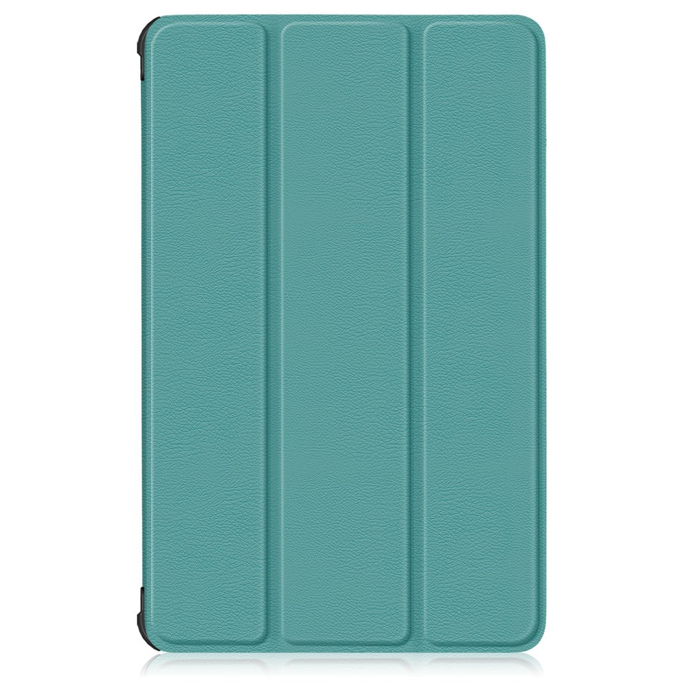 Narrow Bezel Tri-fold Auto-Sleep-and-Wake Smart Leather Stand Case with Anti-Shock Bumper for Lenovo Tab P11 TB-J606F / Tab P11 5G - Green