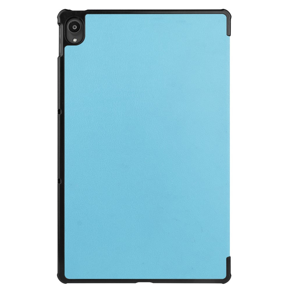 Tri-fold Leather Stand Tablet Case for Lenovo Tab P11 TB-J606F - Sky Blue