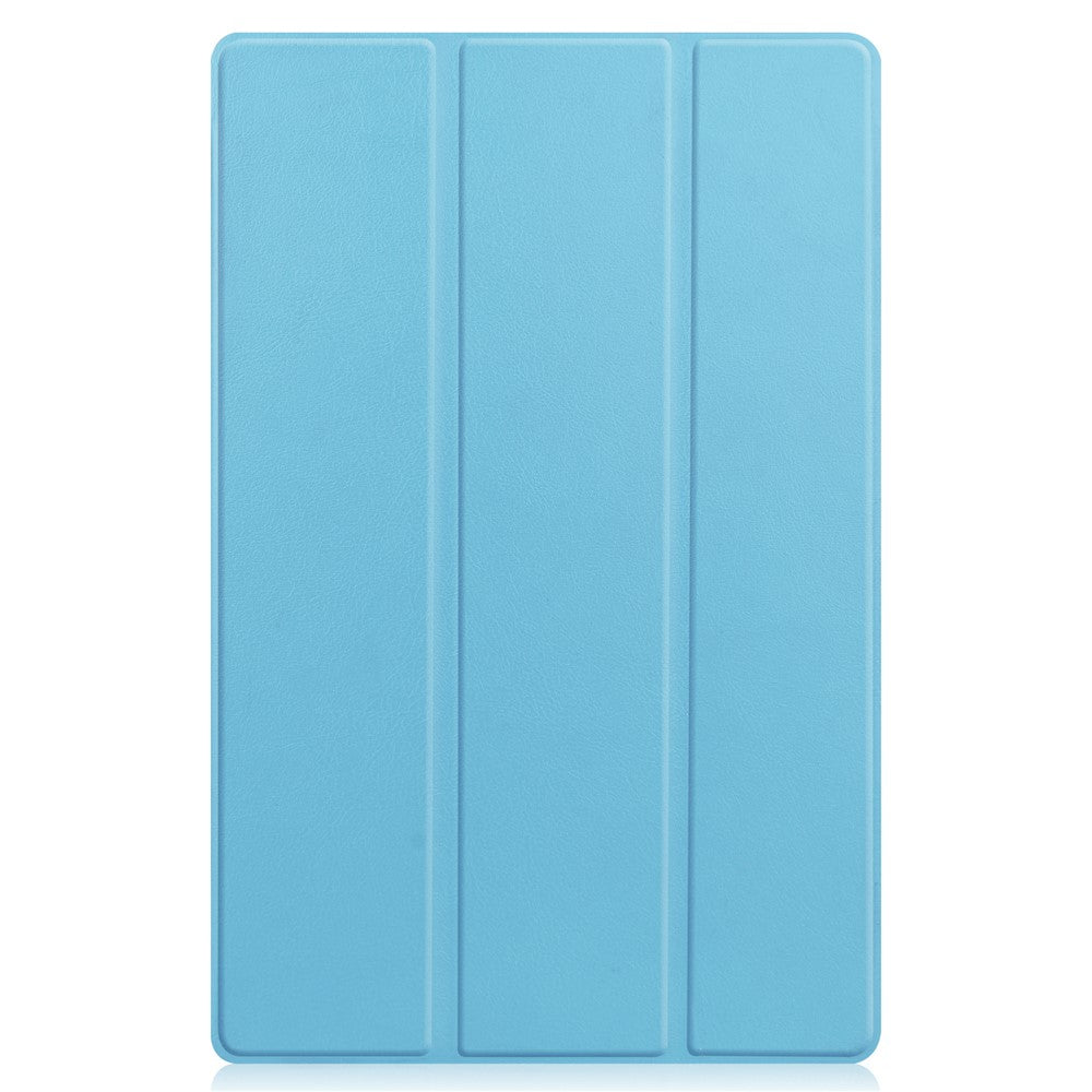 Tri-fold Leather Stand Tablet Case for Lenovo Tab P11 TB-J606F - Sky Blue