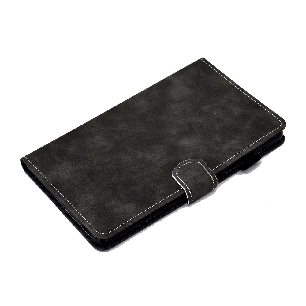 Microfiber Leather with Stand Case and Card Slots for Lenovo Tab M10 HD Gen 2 X306X - Black