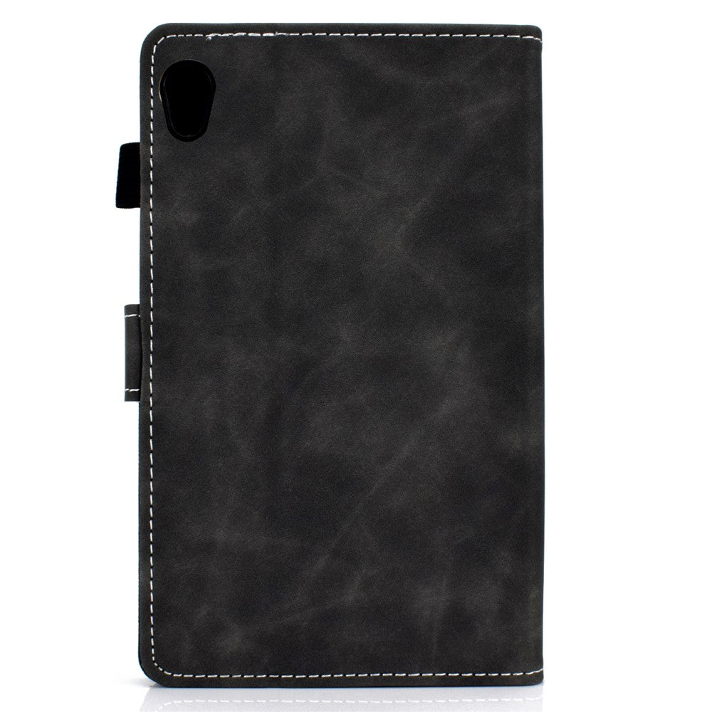 Microfiber Leather with Stand Case and Card Slots for Lenovo Tab M10 HD Gen 2 X306X - Black
