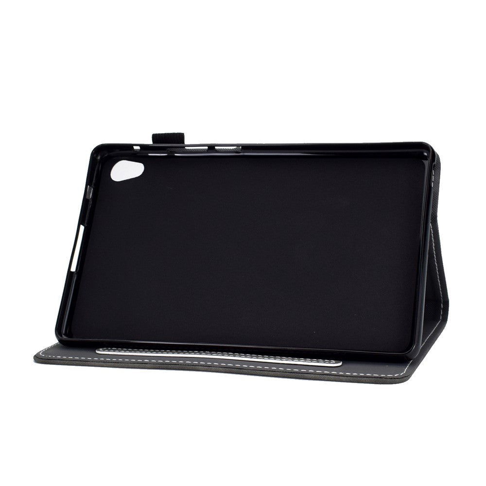 Microfiber Leather with Stand Case and Card Slots for Lenovo Tab M10 HD Gen 2 X306X - Black