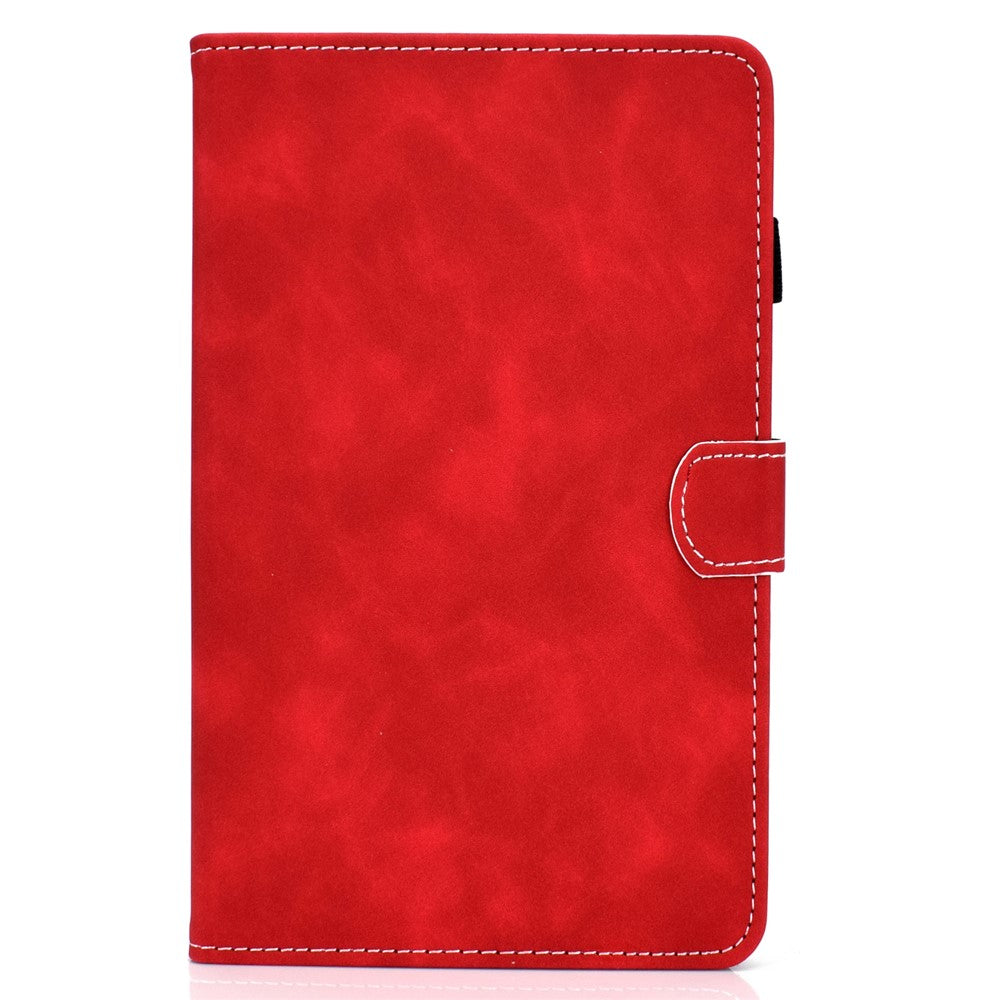 Microfiber Leather with Stand Case and Card Slots for Lenovo Tab M10 HD Gen 2 X306X - Red