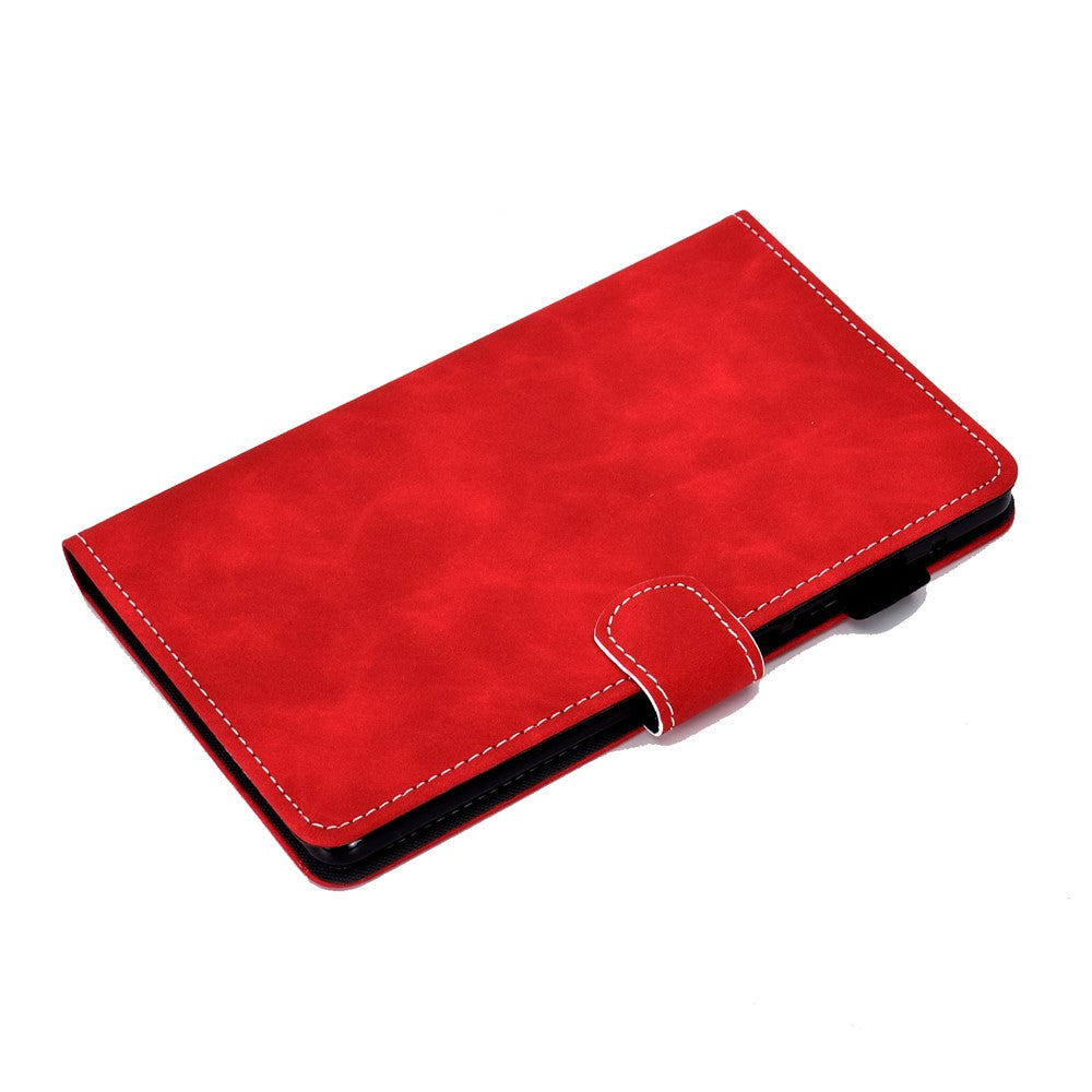 Microfiber Leather with Stand Case and Card Slots for Lenovo Tab M10 HD Gen 2 X306X - Red