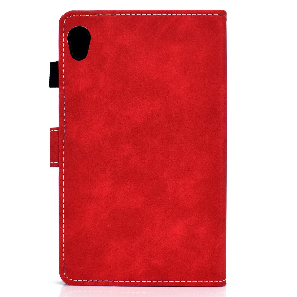 Microfiber Leather with Stand Case and Card Slots for Lenovo Tab M10 HD Gen 2 X306X - Red