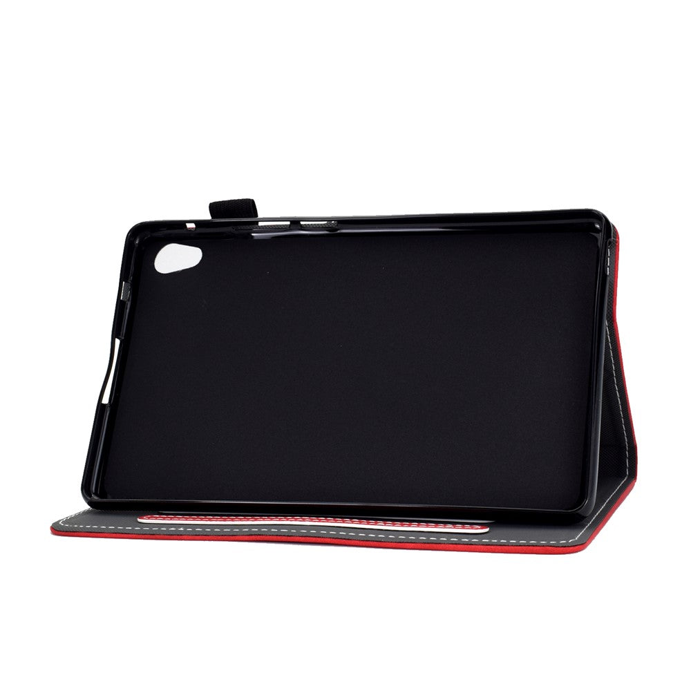 Microfiber Leather with Stand Case and Card Slots for Lenovo Tab M10 HD Gen 2 X306X - Red