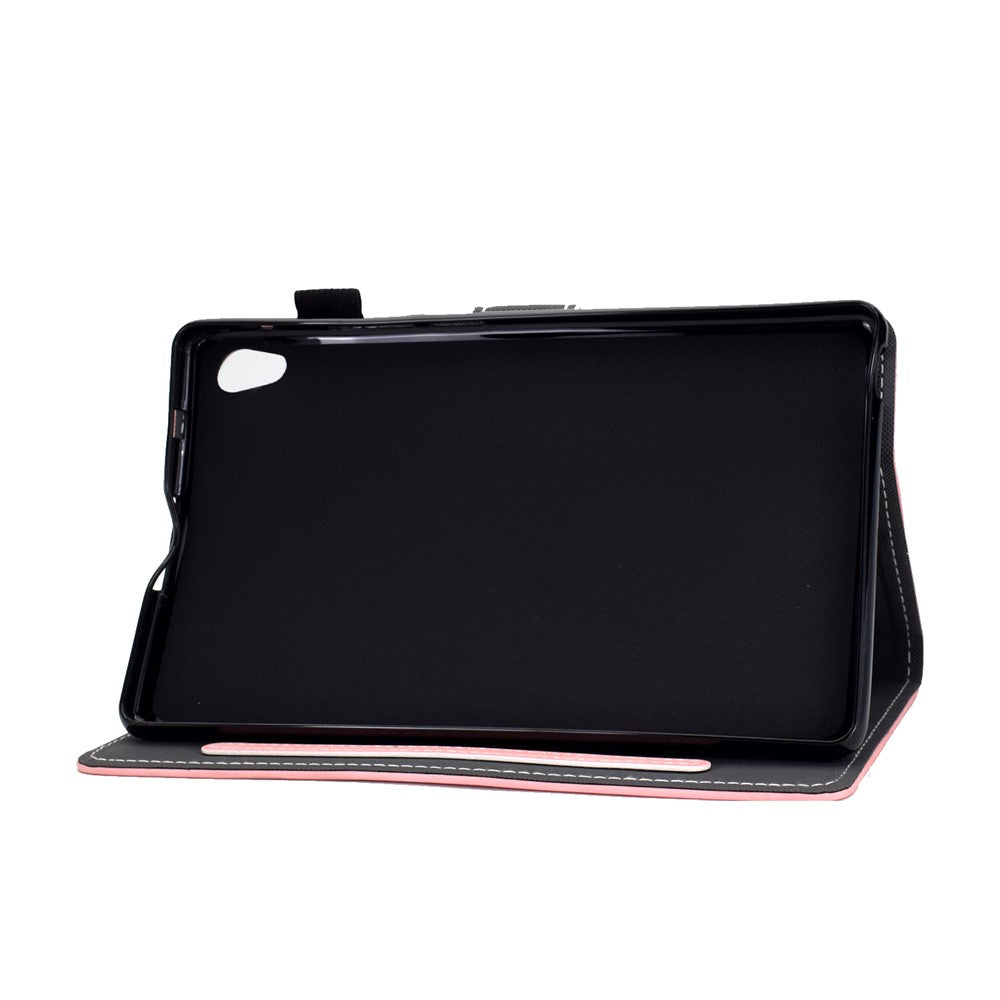 Microfiber Leather with Stand Case and Card Slots for Lenovo Tab M10 HD Gen 2 X306X - Pink