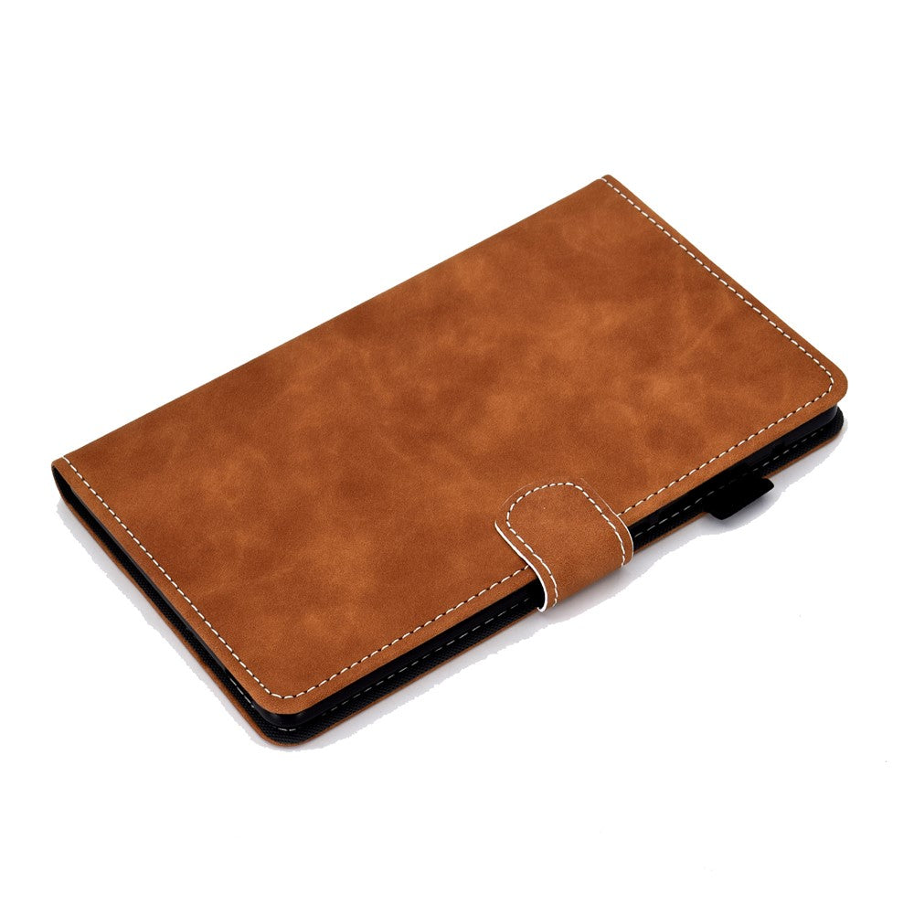 Microfiber Leather with Stand Case and Card Slots for Lenovo Tab M10 HD Gen 2 X306X - Brown