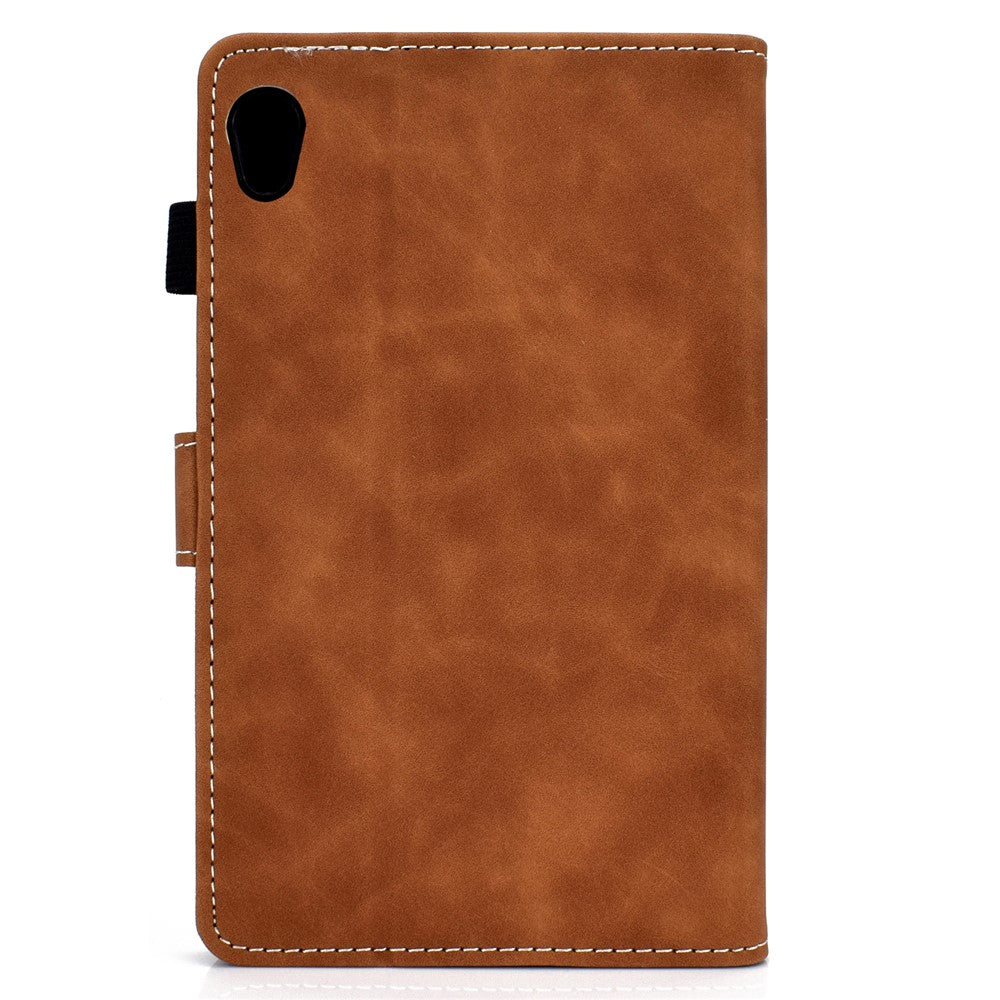 Microfiber Leather with Stand Case and Card Slots for Lenovo Tab M10 HD Gen 2 X306X - Brown