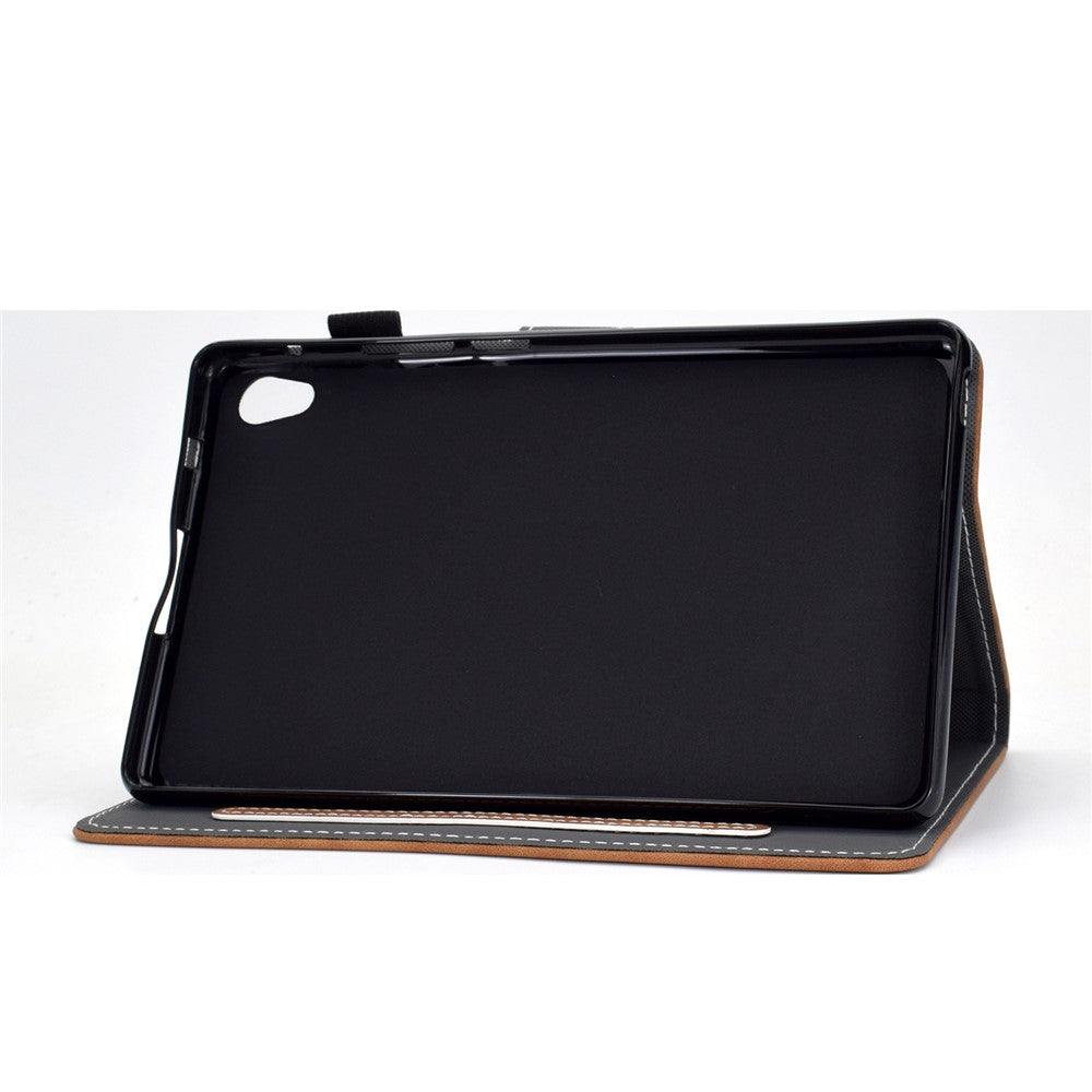 Microfiber Leather with Stand Case and Card Slots for Lenovo Tab M10 HD Gen 2 X306X - Brown