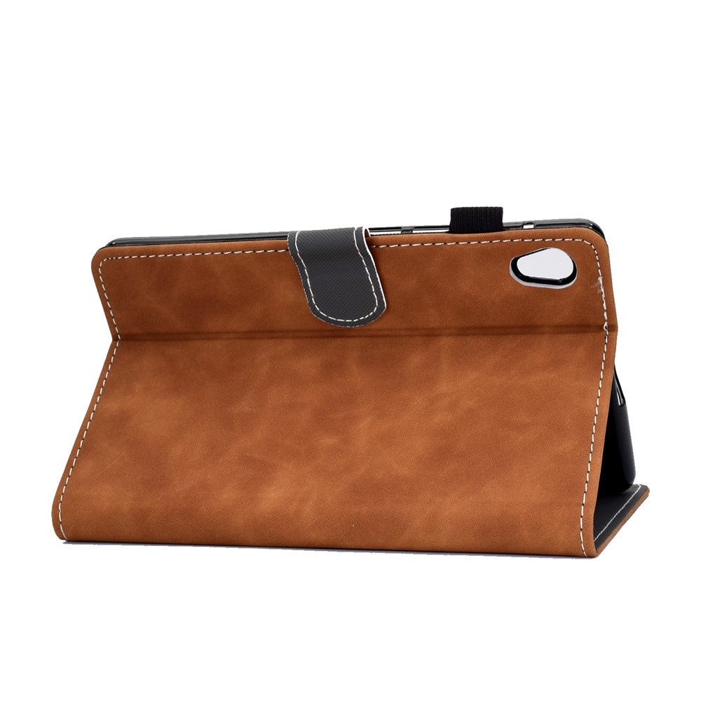 Microfiber Leather with Stand Case and Card Slots for Lenovo Tab M10 HD Gen 2 X306X - Brown